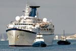 ID 6218 PRINCESS DANAE (1955/16531grt/IMO 5282483, ex-BALTICA, STARLIGHT EXPRESS, ANAR, DANAE, THERISSOS EXPRESS, PORT MELBOURNE. Renamed LISBOA in 2013 by new owners Portuscalecruises), made her first call...